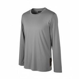 Alfani AlfaTech Solid Color Stretch Crew Neck Long Sleeve Men's T-Shirt Grey XL